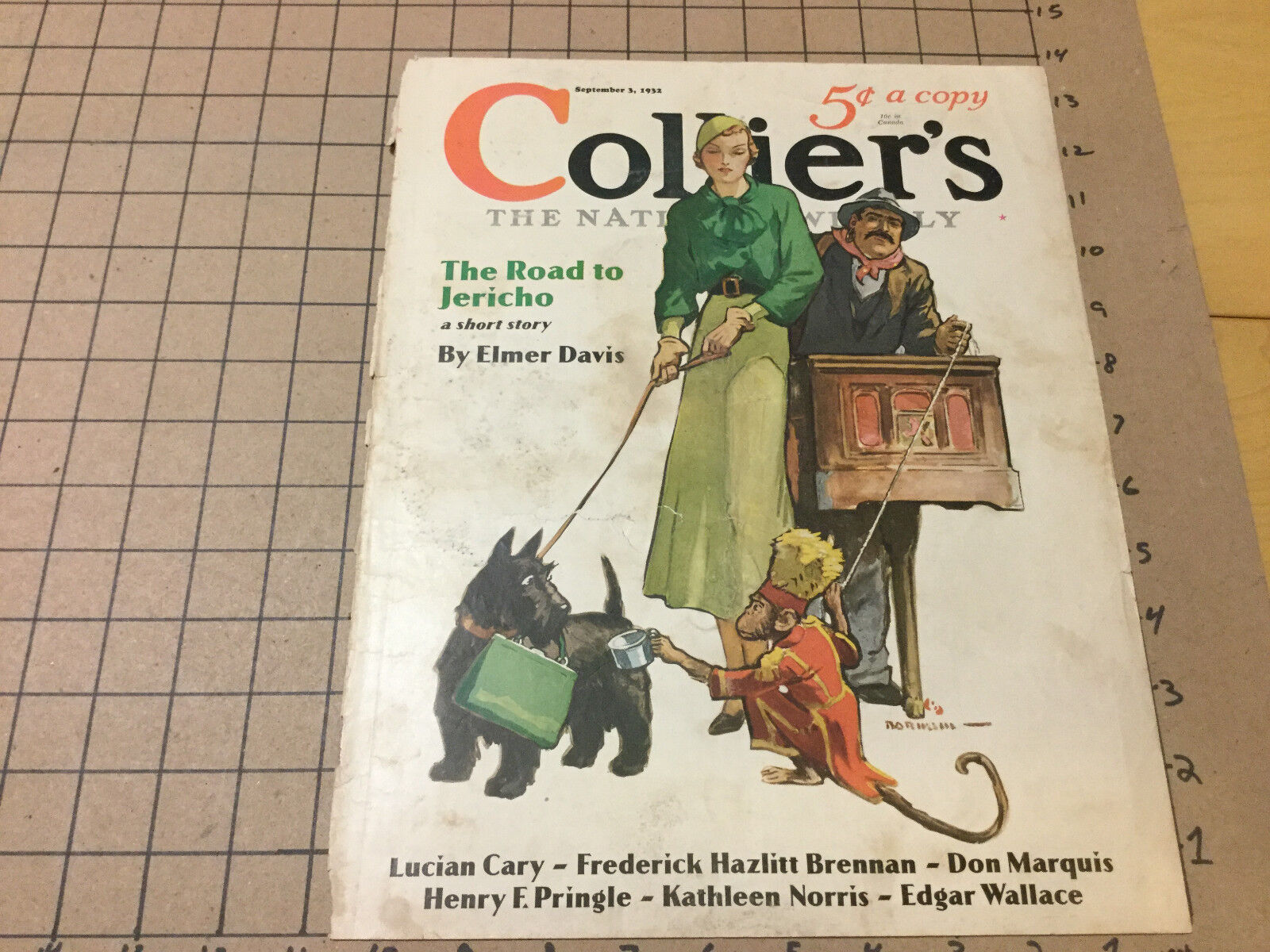 vintage magazine cover only : COLLIERS sept 3, 1932 ; TEXACO