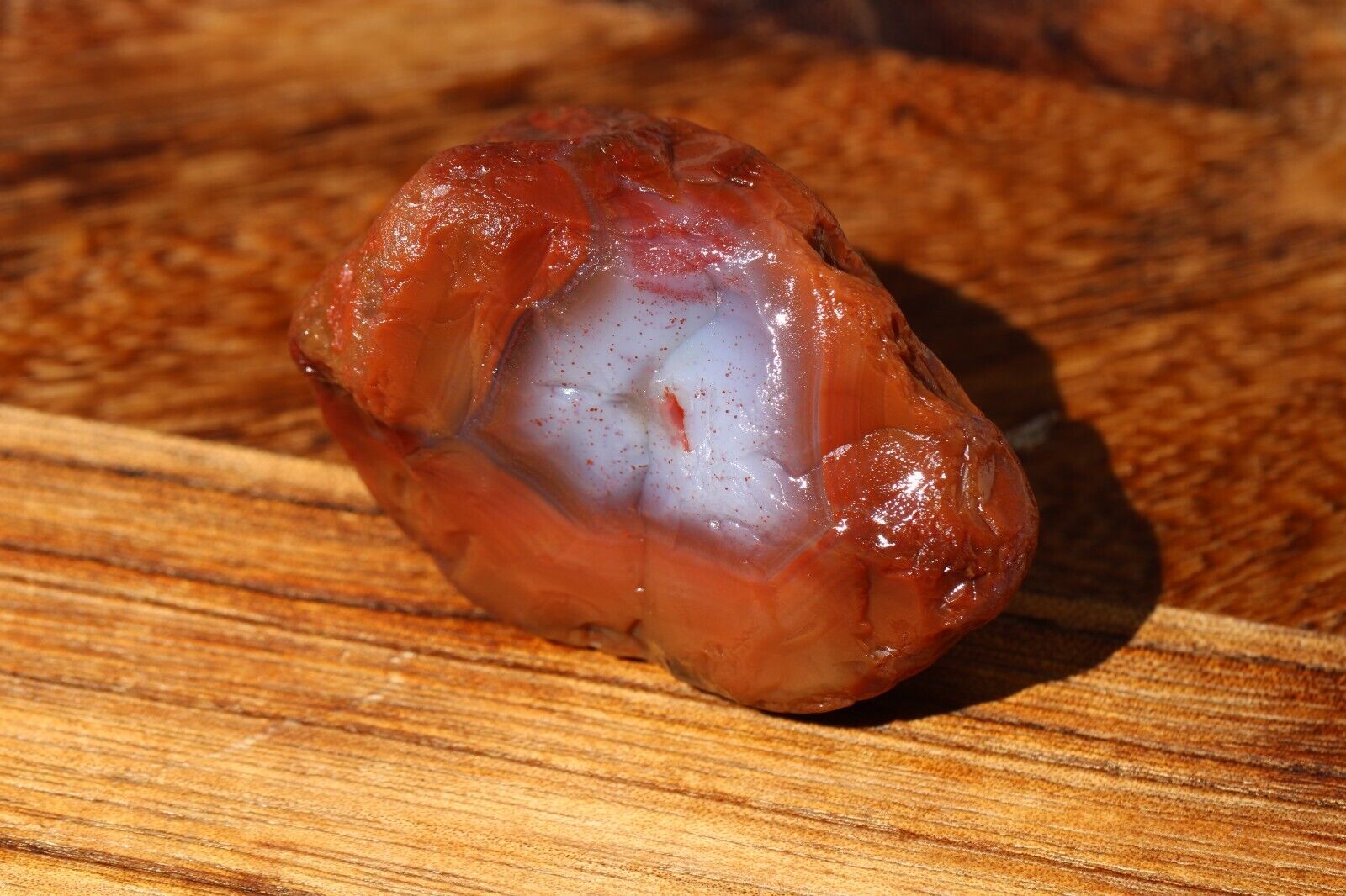 4.2oz Lake Superior Agate with a bright lavender jelly center and platelets