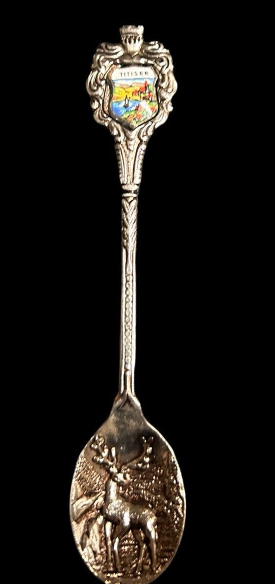 VTG SOUVENIR SPOON TITISEE - NEUSTADT GERMANY ~ SILVERPLATED SILVER SPOON