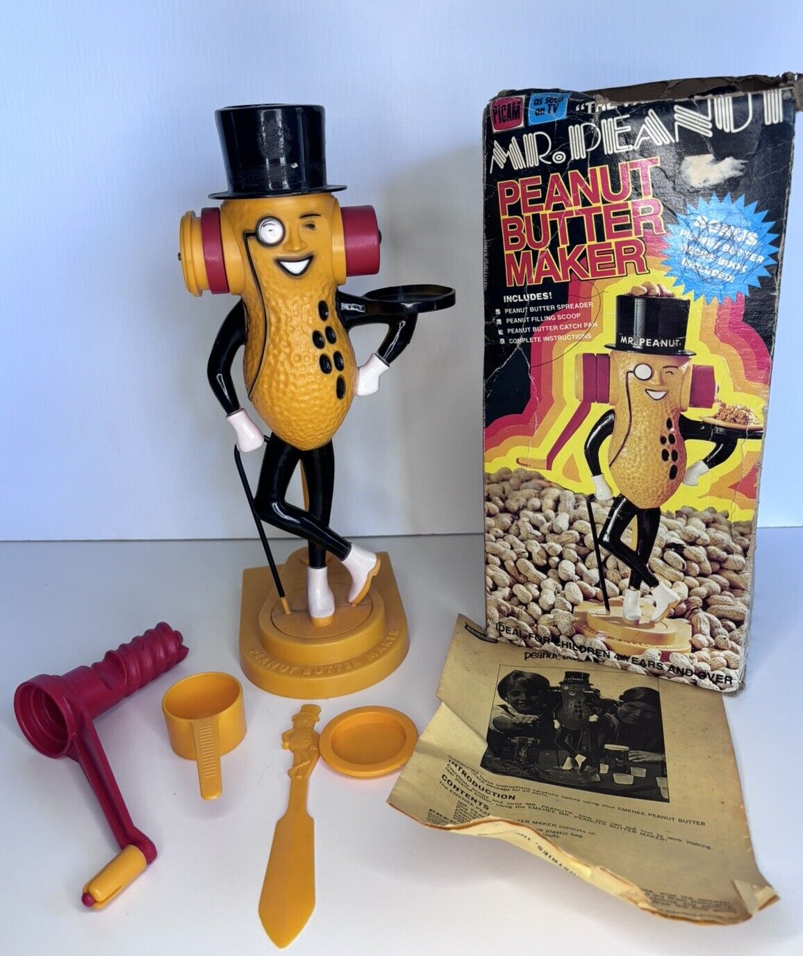 🥜Vintage Mr. Peanut - Peanut Butter Maker, Standard Brands, Inc. Box & Manual
