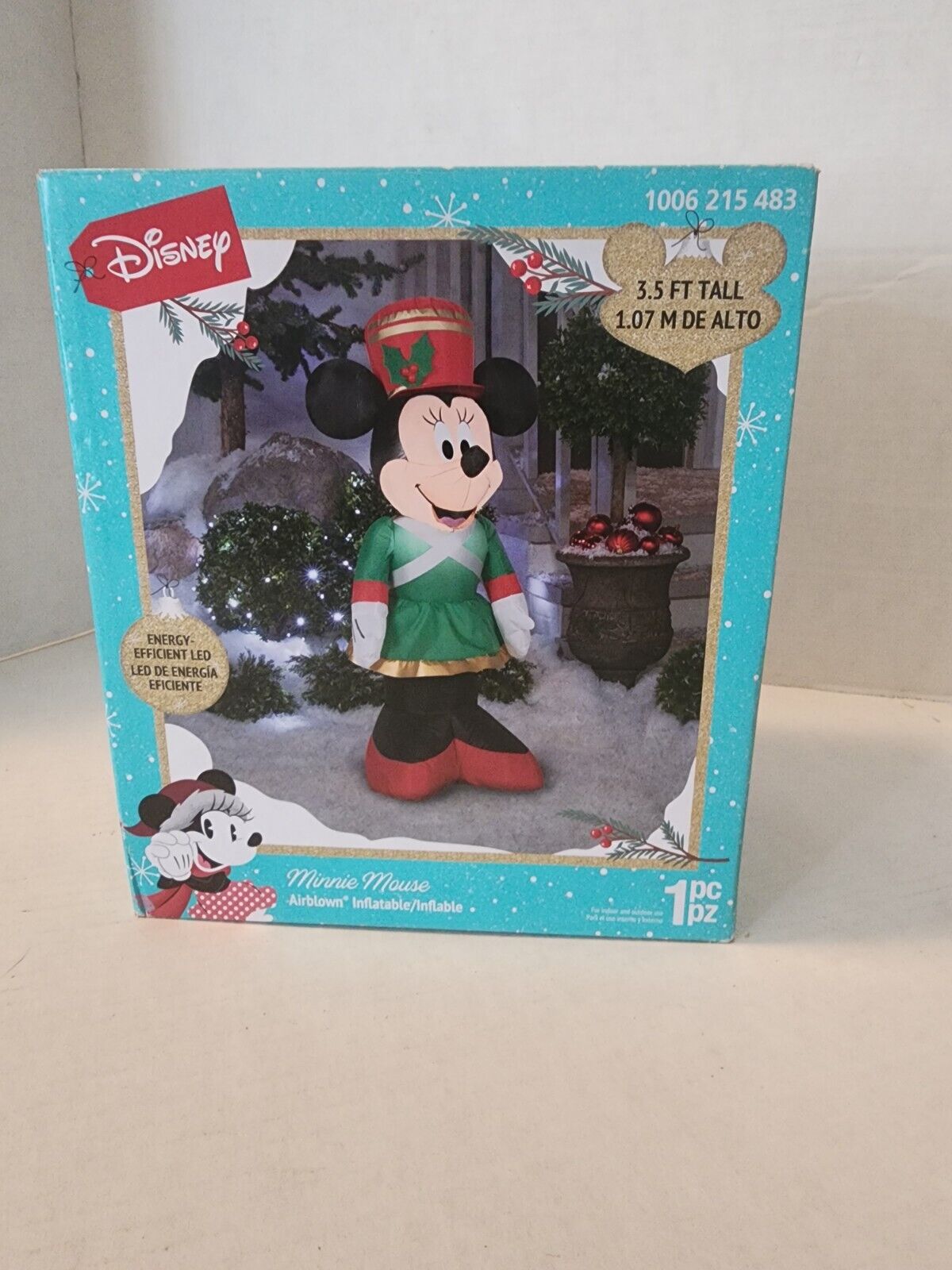 3.5\' Gemmy Airblown Disney Christmas Minnie Mouse as Toy Soldier