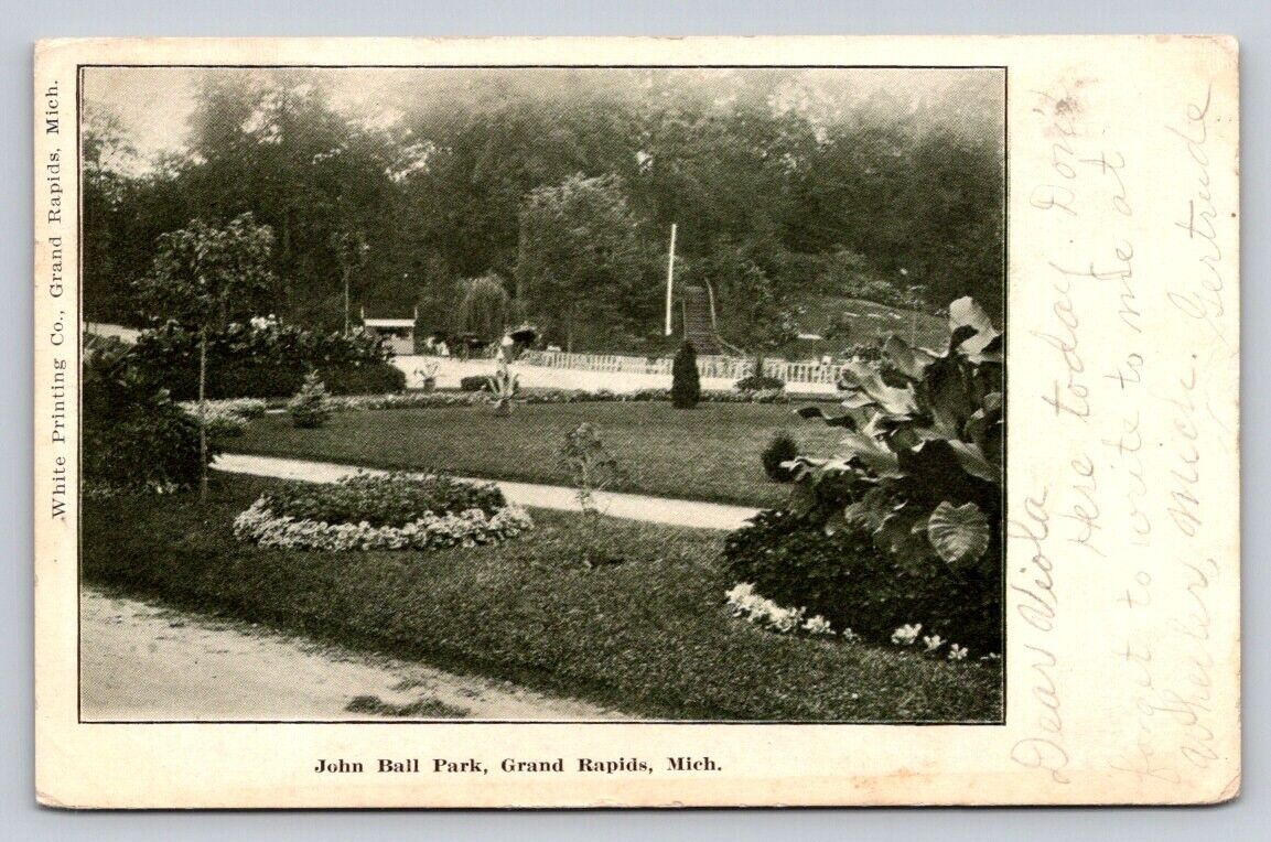 c1905 John Bell Park Grand Rapids Michigan P4A