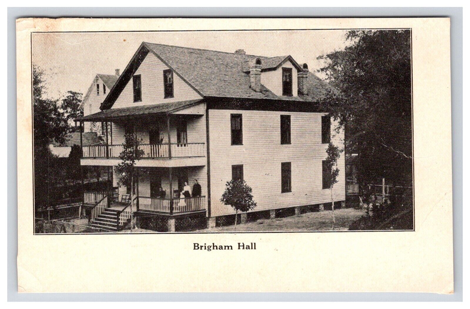 Postcard: UT Brigham Hall, Brigham City, Utah - Unposted