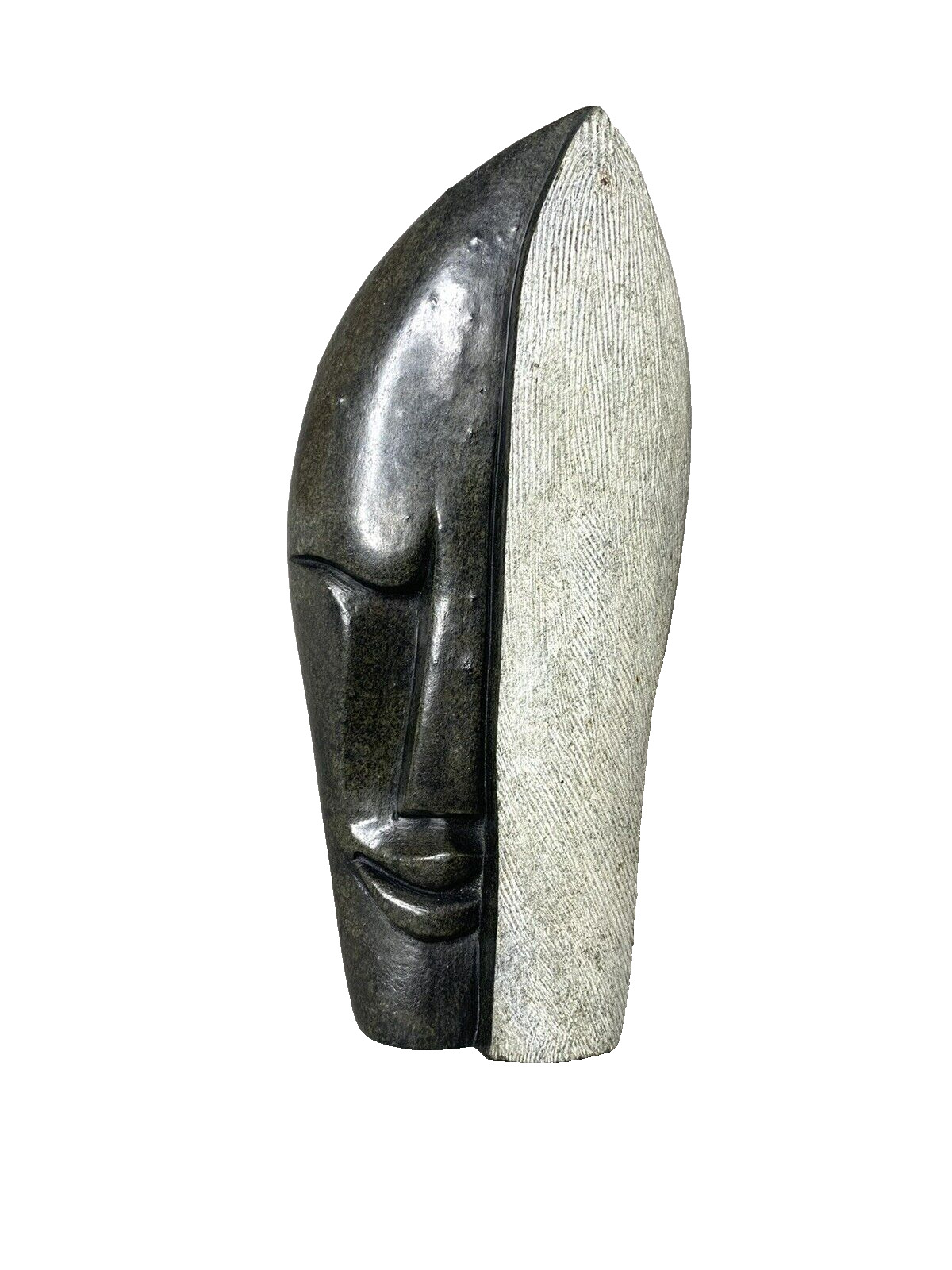 Shona Sculpture Zimbabwe Africa Art Brown & Gray Serpentine Stone SIGNED