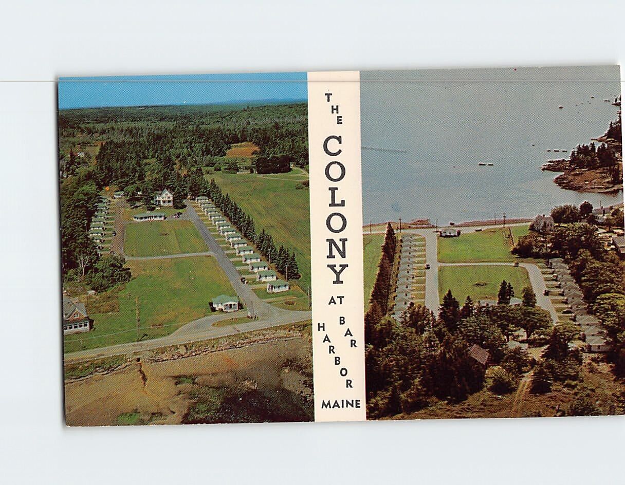 Postcard The Colony By-The-Ocean Bar Harbor Maine USA
