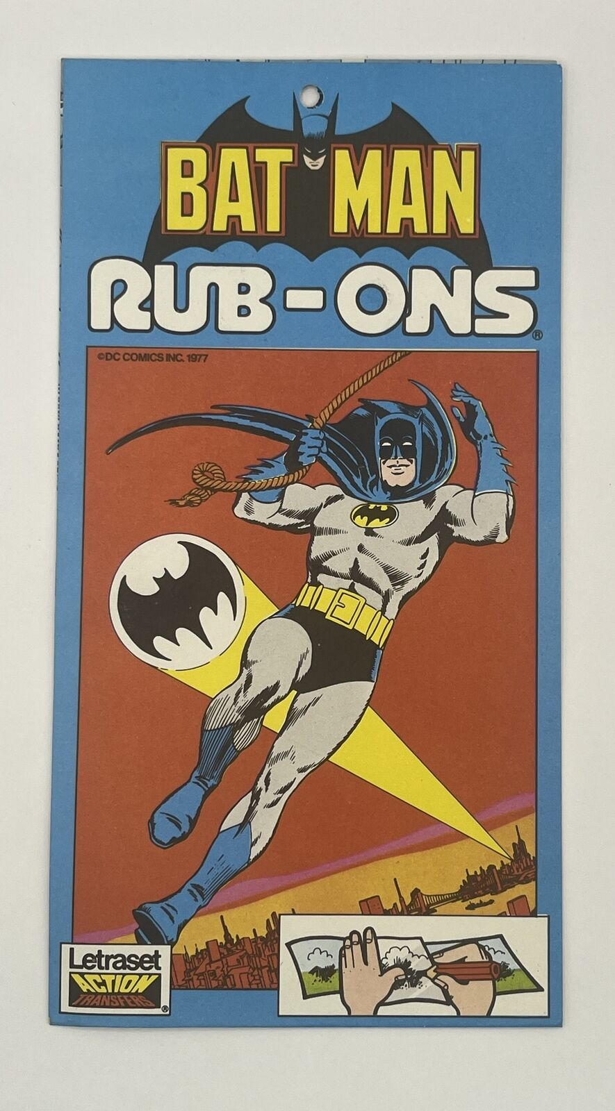 🔥 Batman Rub-Ons, Vtg 1977, DC Comics New Unused
