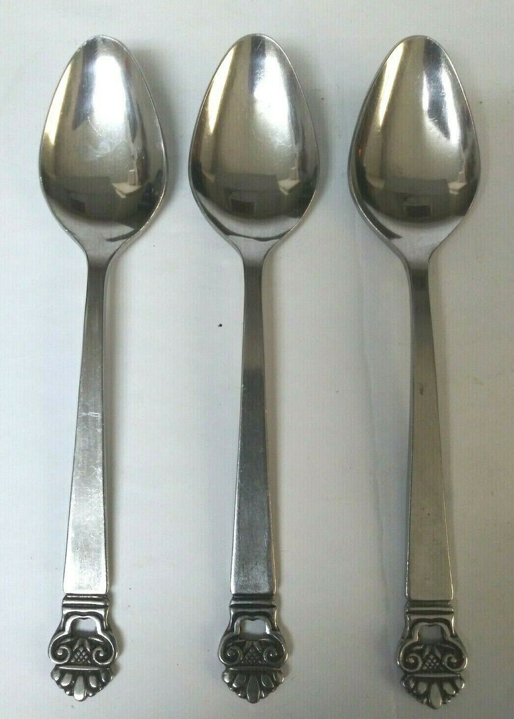 3 VINTAGE COLLECTIBLE National STAINLESS SPOONS 6\