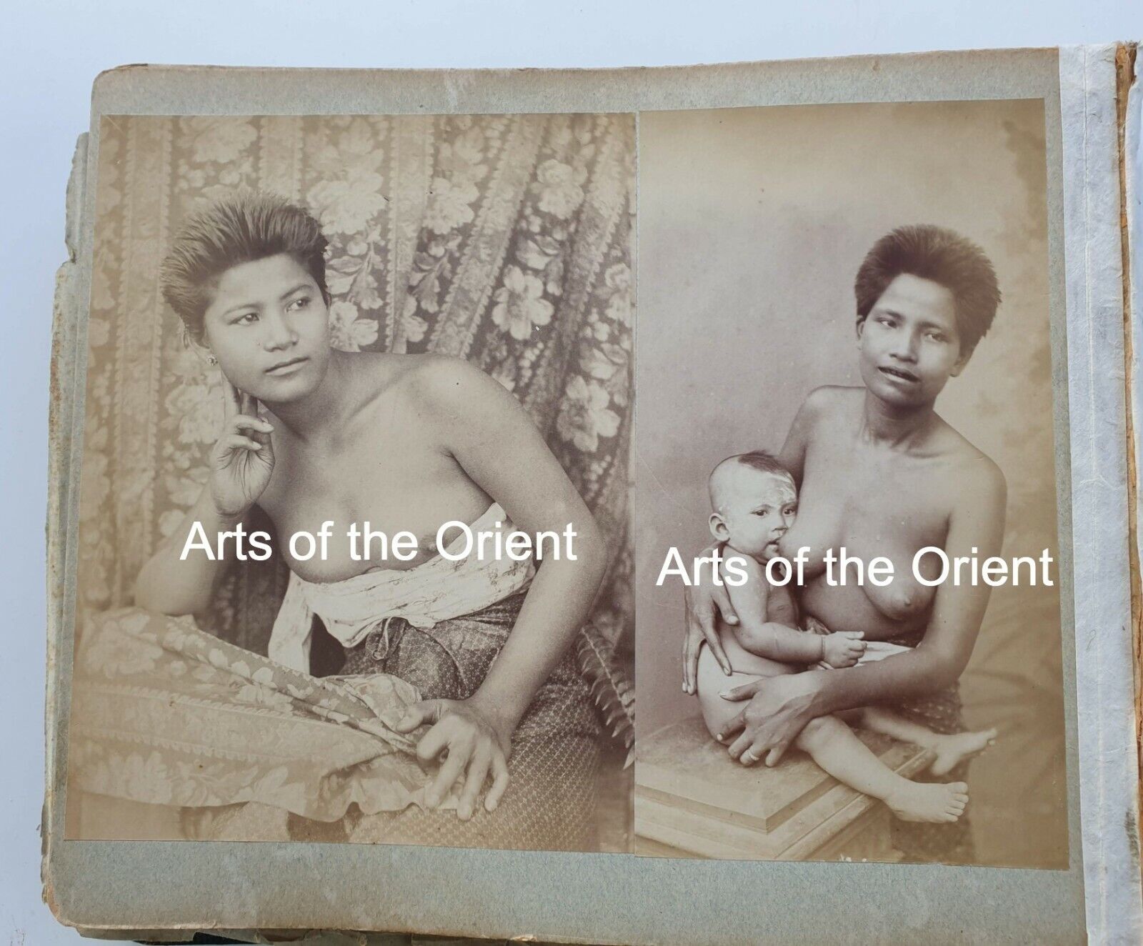 3 ANTIQUE ORIGINAL PHOTO THAI THAILAND RAMA V BANGKOK ALBUMEN SIAM SIAMESE 1900