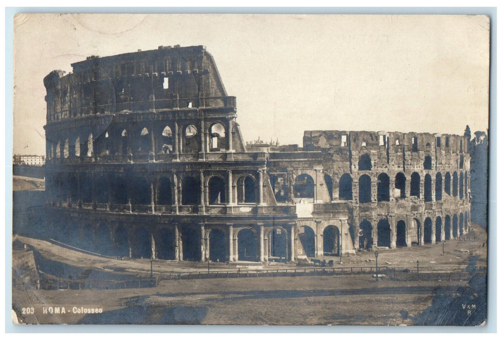 1906 Ruins of Colosseum Rome Italy Antique Posted RPPC Photo Postcard