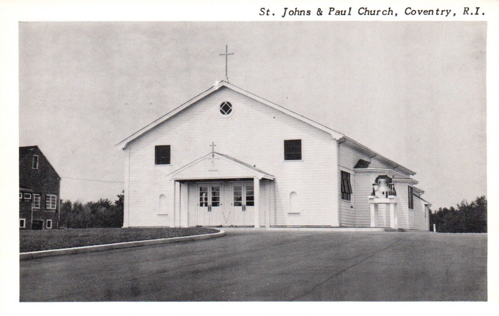 Postcard RI Coventry Rhode Island St Johns & Paul Church Vintage PC e9686