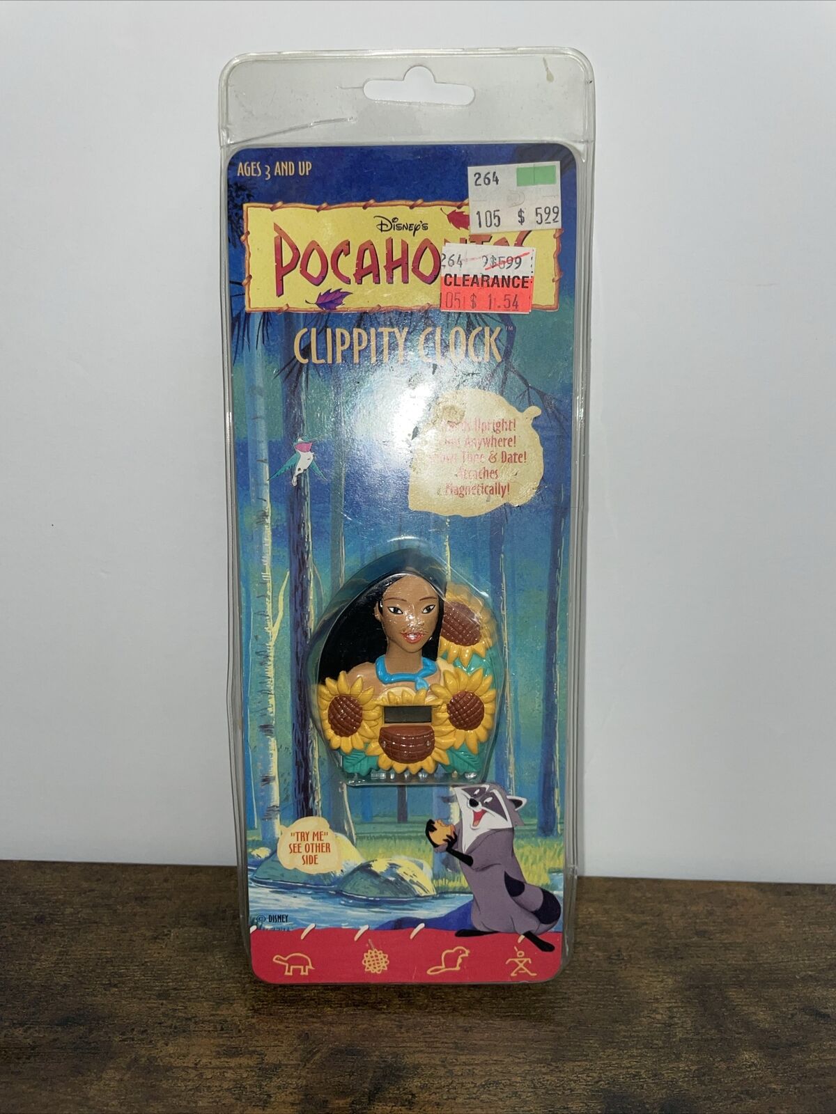 Vintage Disney Pocahontas Clippity Clock