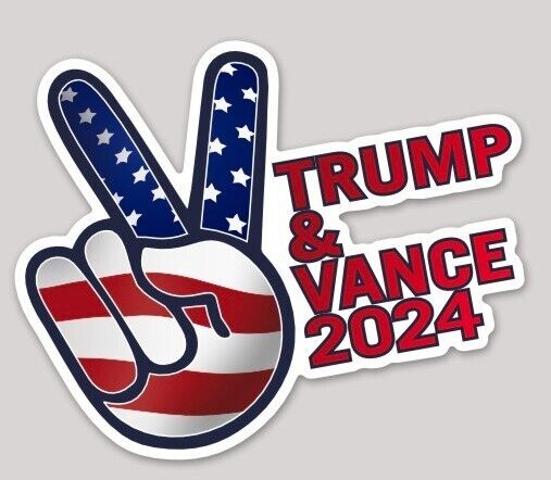 4x Donald Trump JD Vance For President and VICE PRESIDENT 2024 Vinyl Sticker