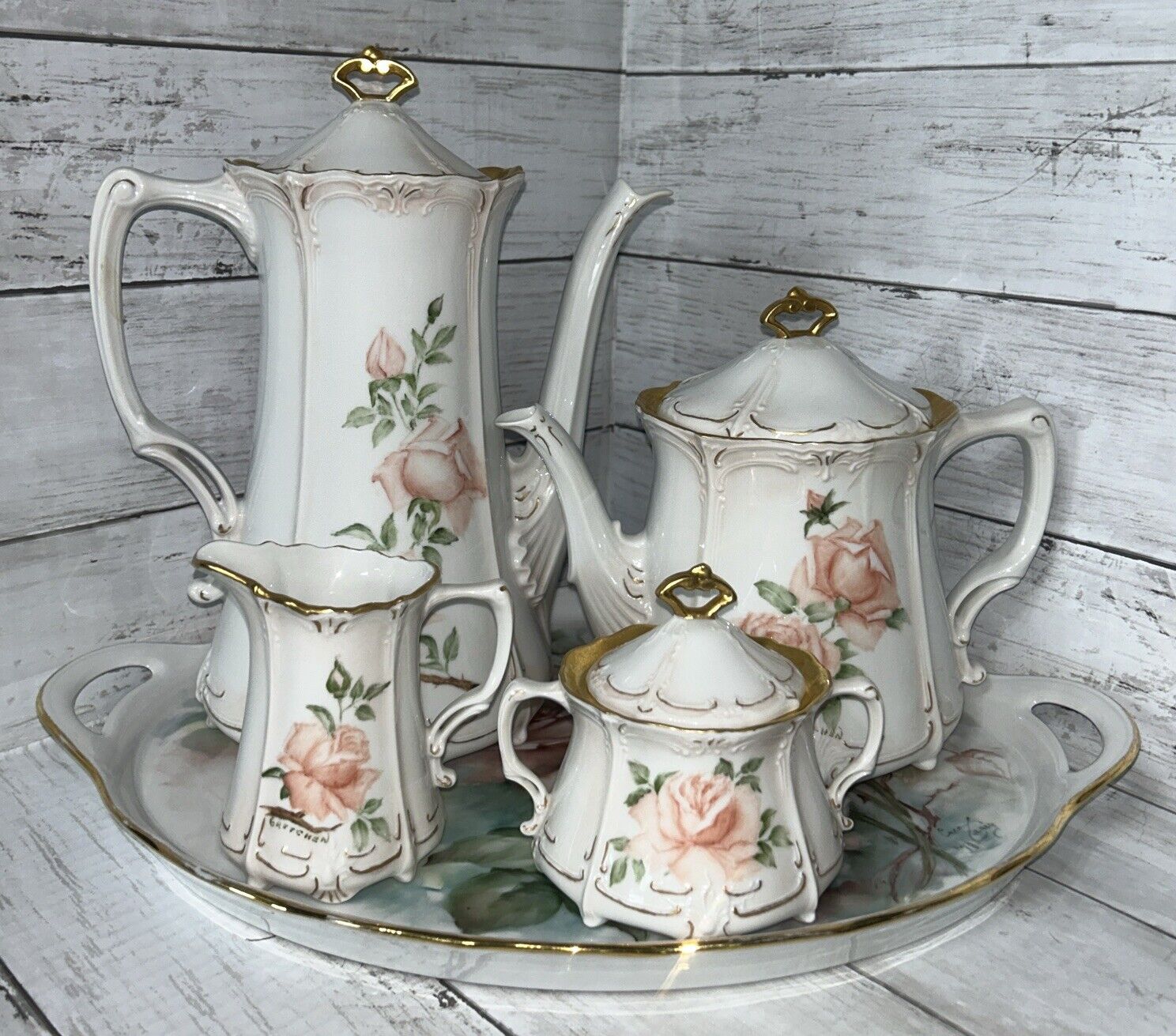ALT Tirschenreuth 1838 Baronesse Beautifully Hand Painted  Tea & Coffee Set
