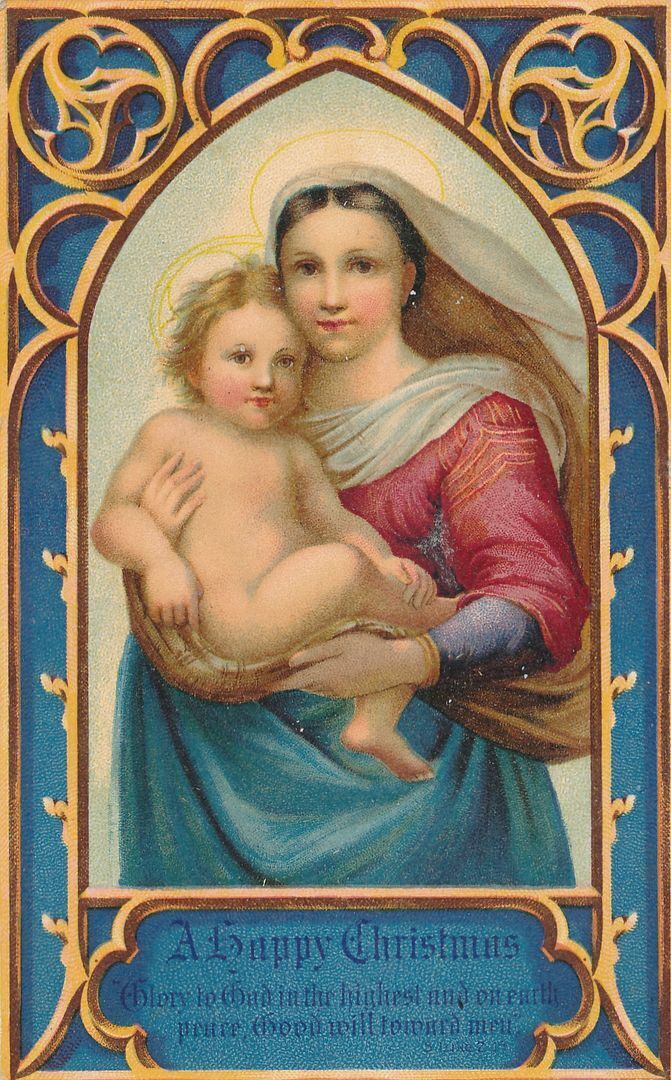 CHRISTMAS - Madonna And Child A Happy Christmas Postcard - 1910