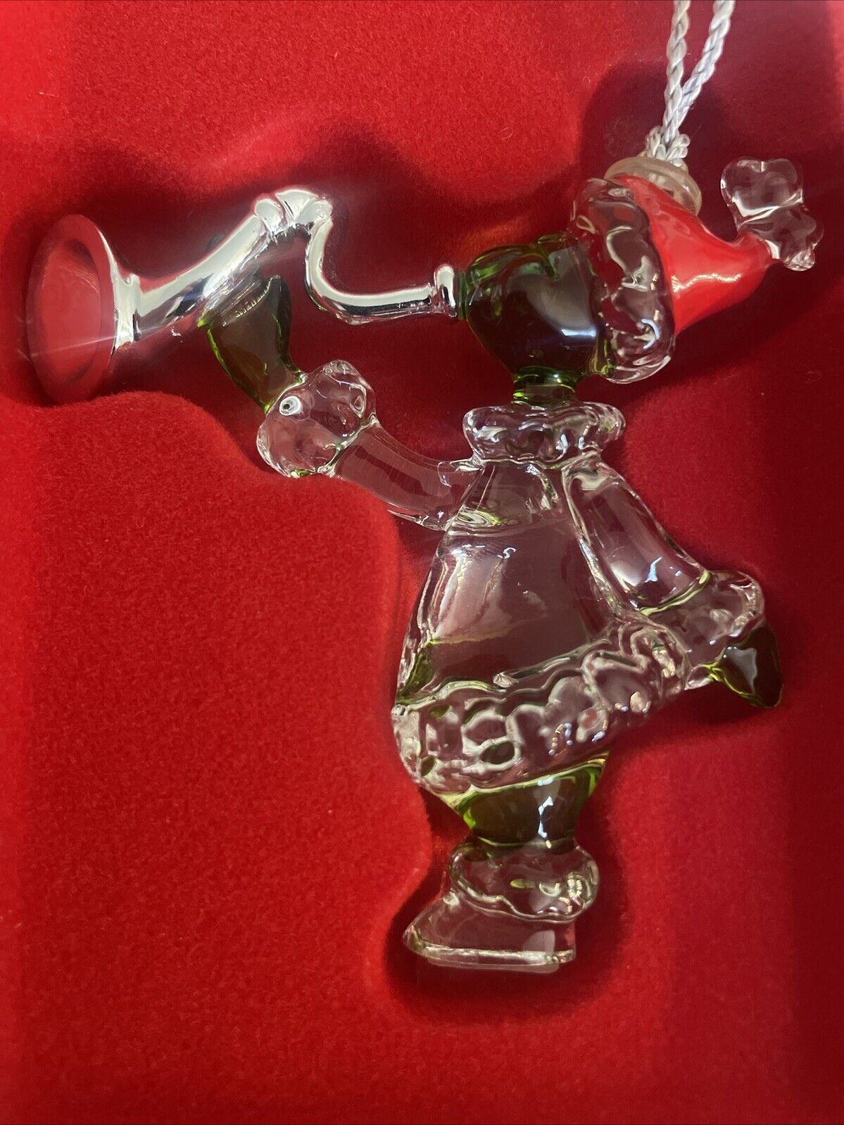 New In Box Lenox Grinch With Horn Lead Crystal Ornament