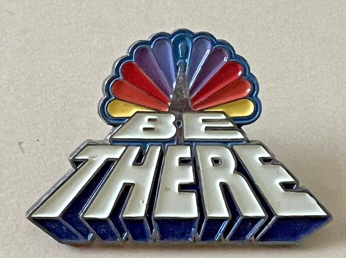 Vintage “Be There” NBC Peacock Pin Back 