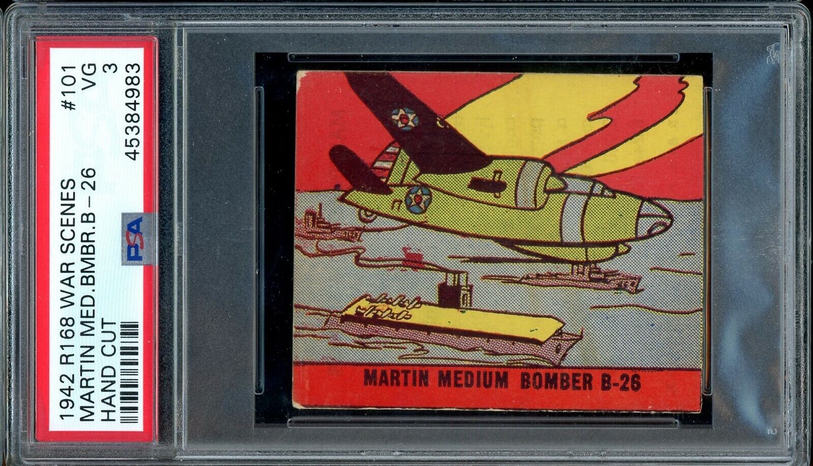 1942 R168 War Scenes- #101 Martin Medium Bomber B-26 PSA 3
