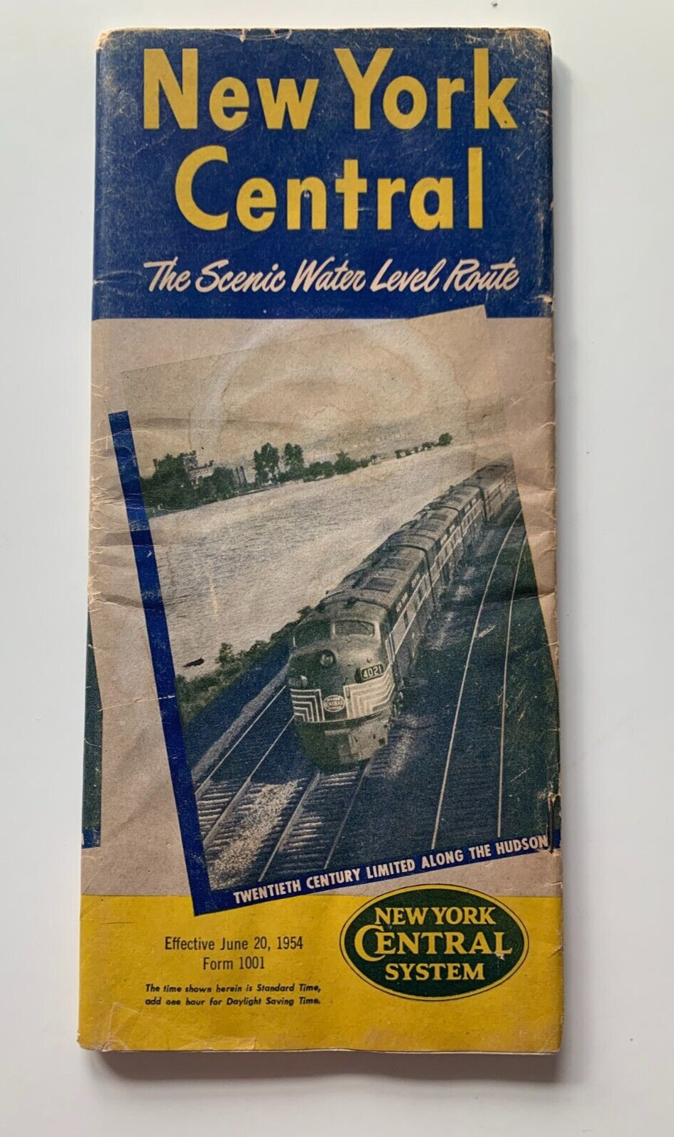 Vtg June 1954 New York Central Railroad Timetable RR Train schedule brochure map