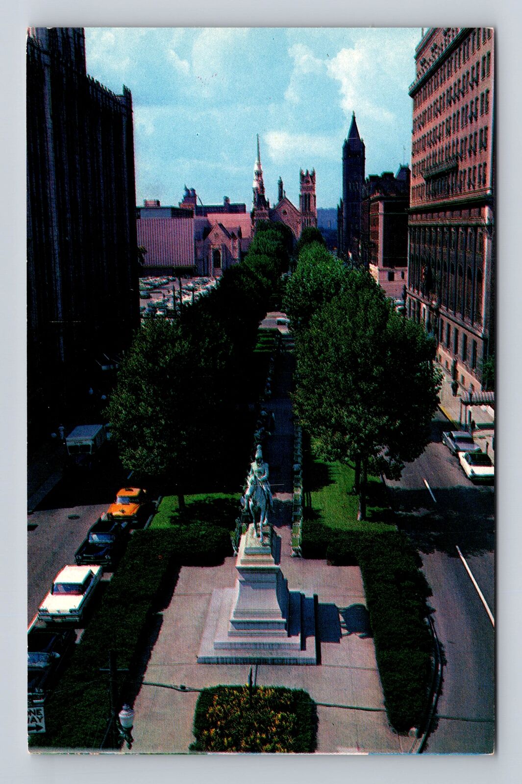 Cincinnati OH-Ohio, Piatt Park, William Henry Harrison Statue, Vintage Postcard