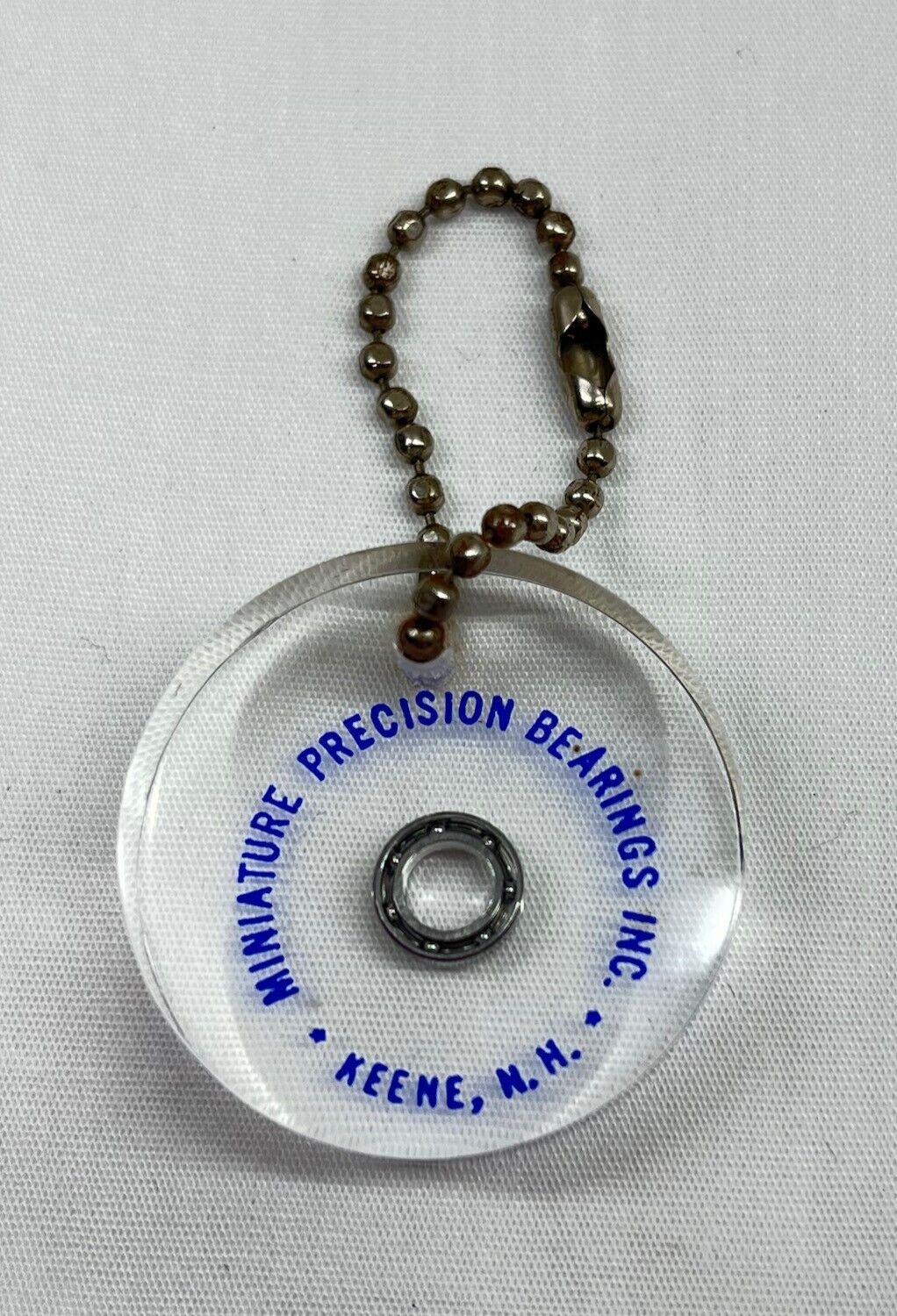 Vint Miniature Precision Bearings Keene, NH Lucite Keychain Timken Super