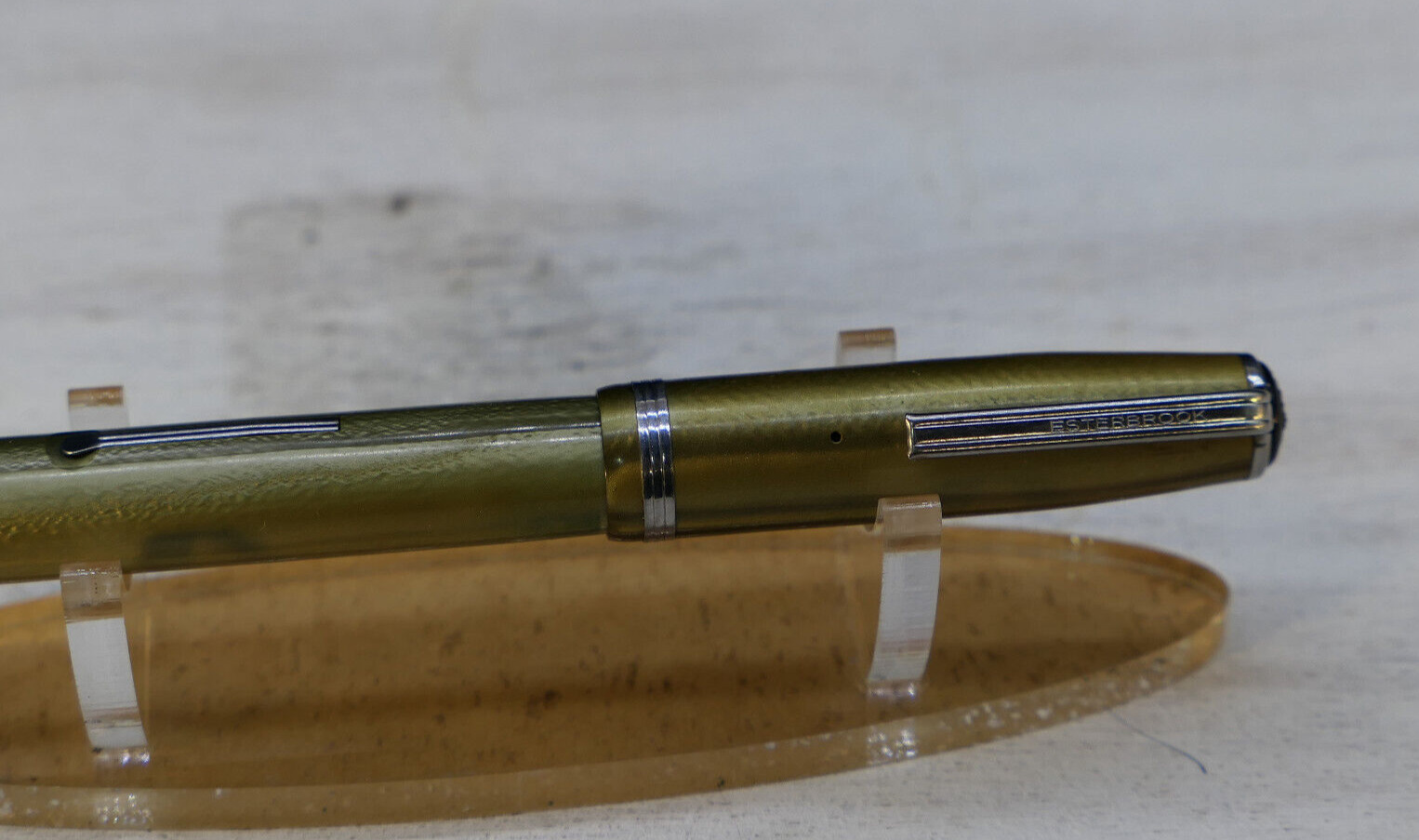 Vintage 1940's Esterbrook 1550 Fountain Pen, Green Pearl Color