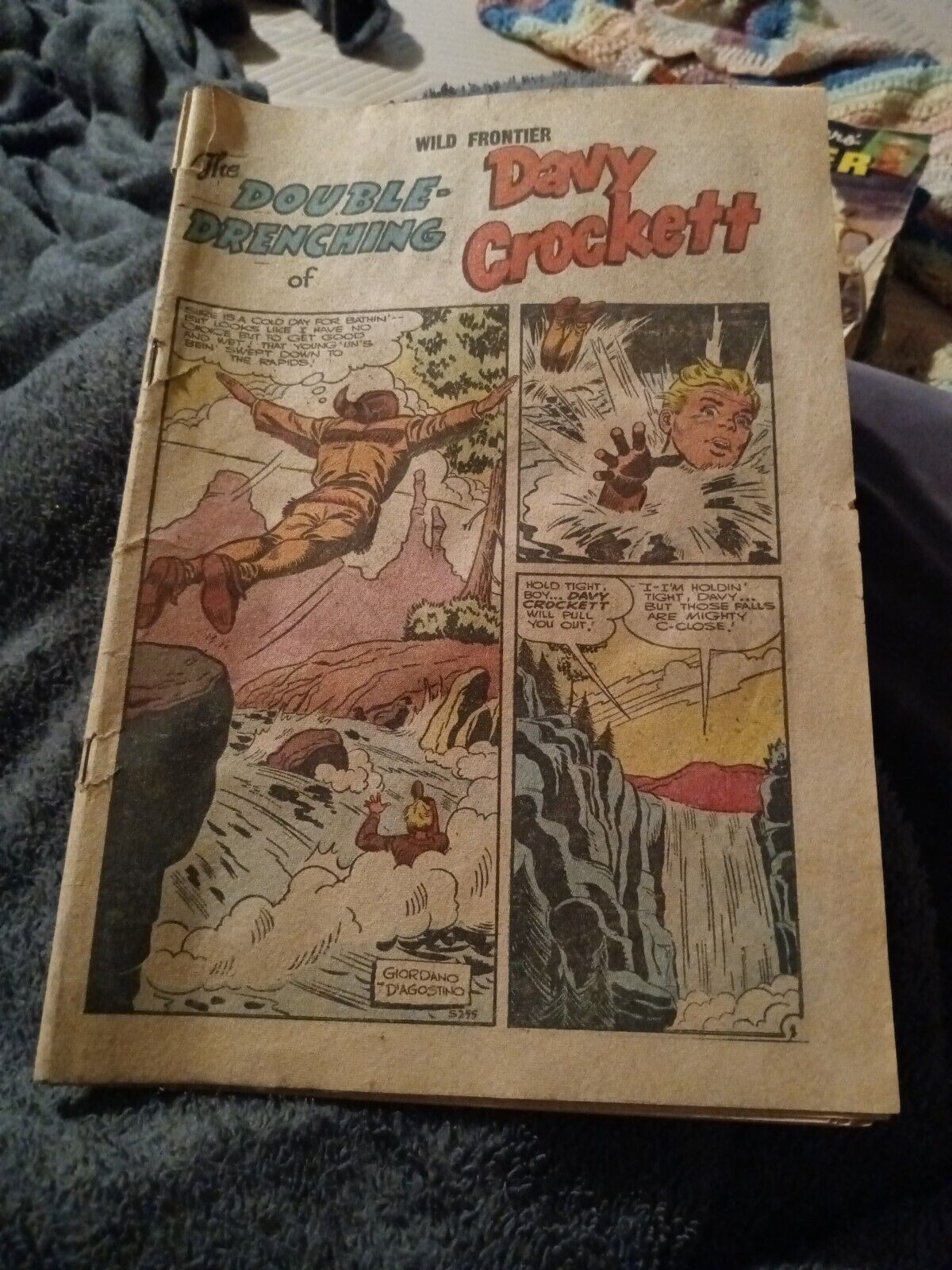 1954 Wild Frontier #3 CHARLTON COMICS BOOK-Western Davy Crockett golden age book