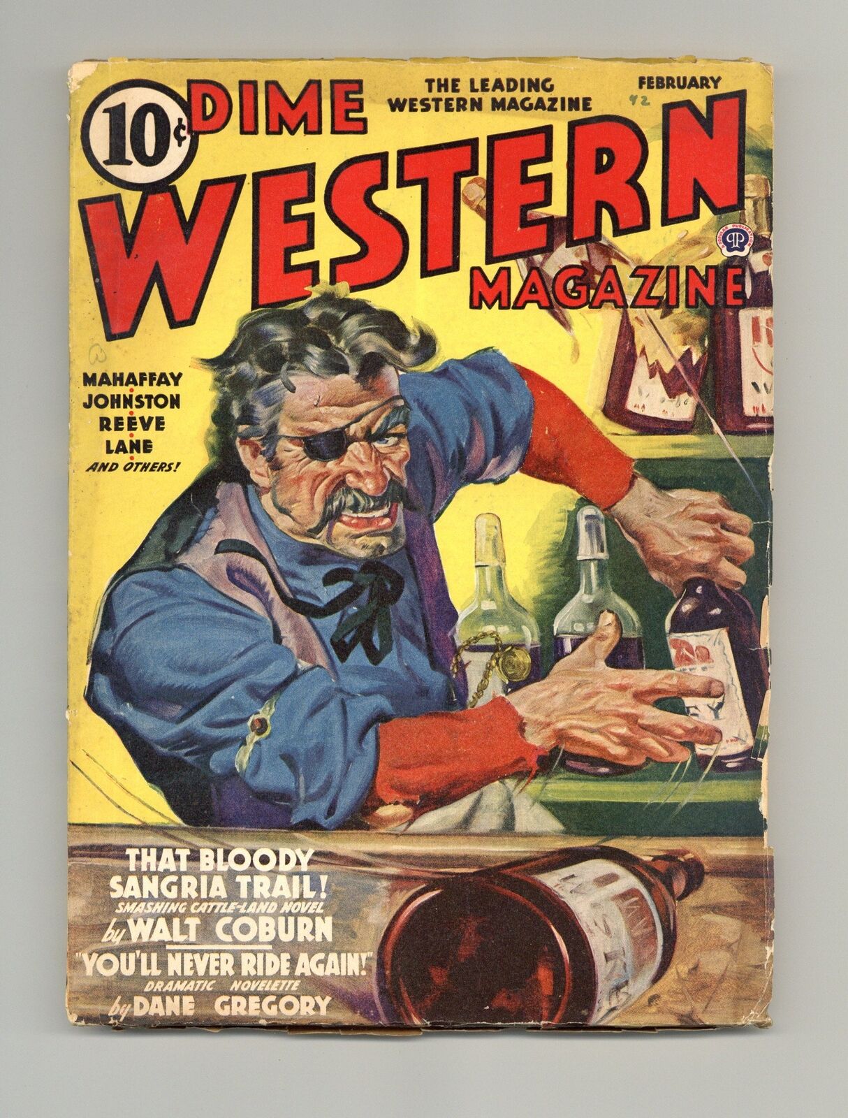 Dime Western Magazine Pulp Feb 1942 Vol. 32 #2 VG- 3.5