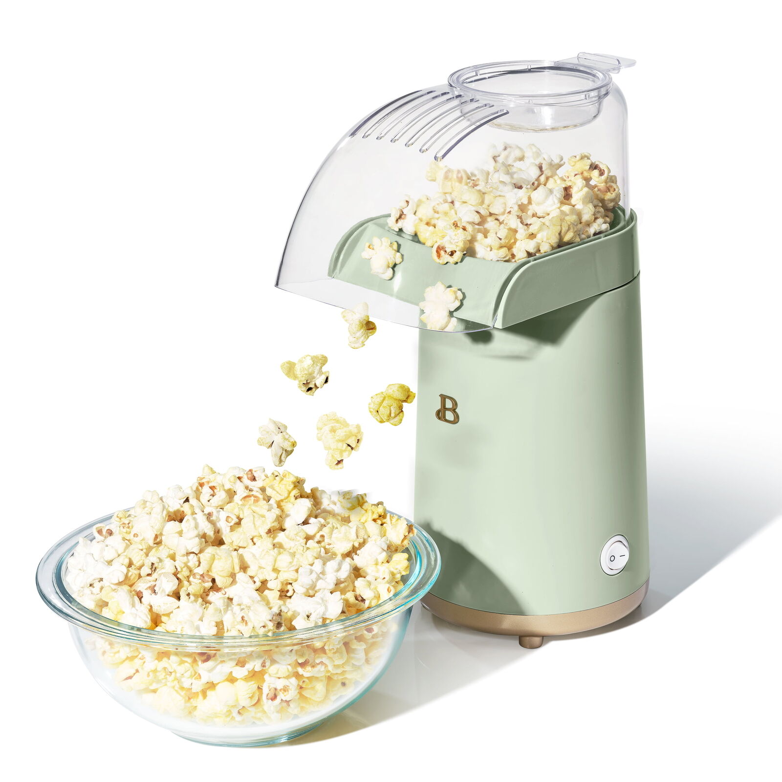 16 Cup Hot Air Electric Popcorn Maker, Sage Green by Drew Barrymore new