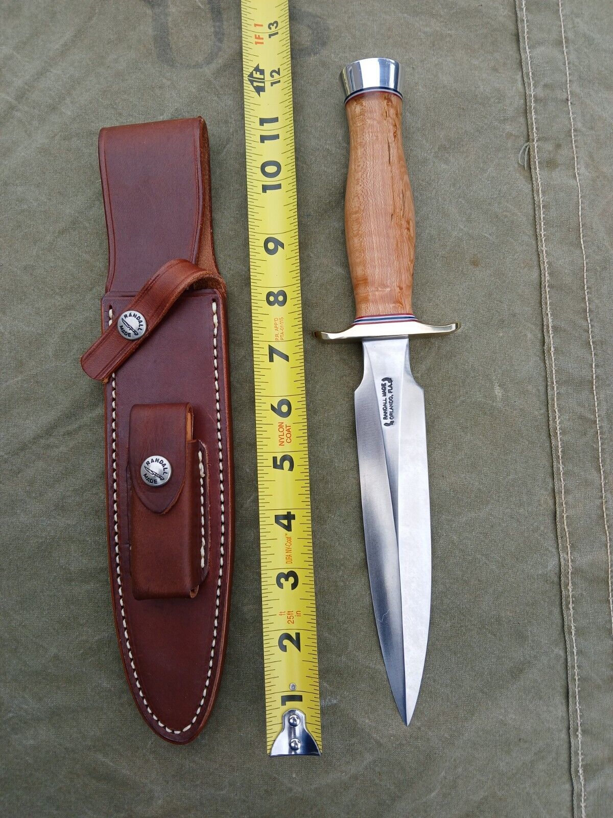 Randall Made Knives Model #2-7 Fighting Stiletto Maple Handle
