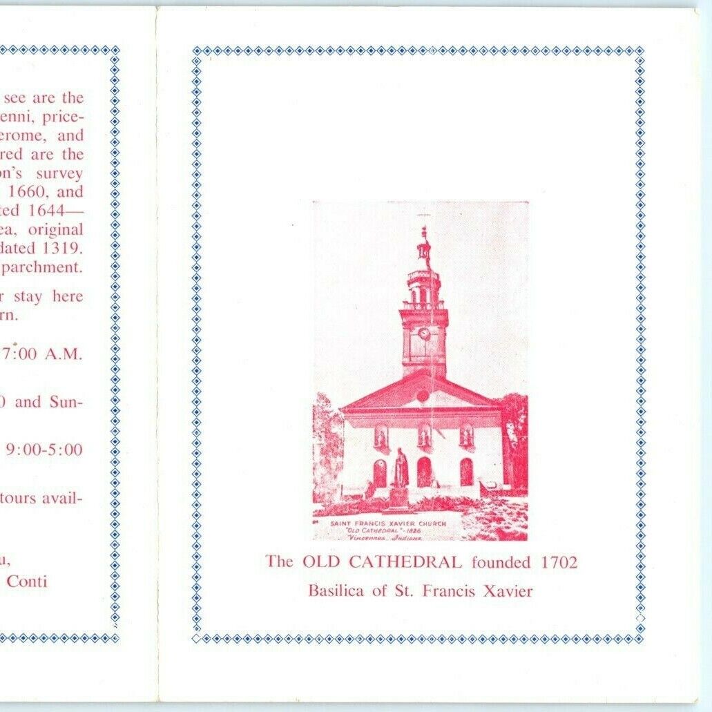 Vtg Old Cathedral St Francis Xavier Pamphlet Program Leo Conti Church Paper 2T