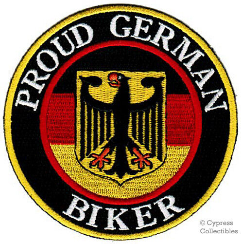 PROUD GERMAN BIKER embroidered PATCH GERMANY EAGLE FLAG iron-on Aufnäher EMBLEM