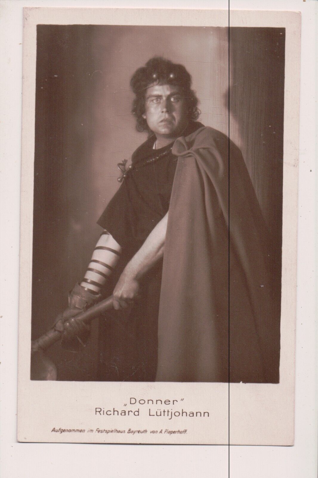 Vintage Postcard Actor Opera Singer Richard Luttjohan as Donner