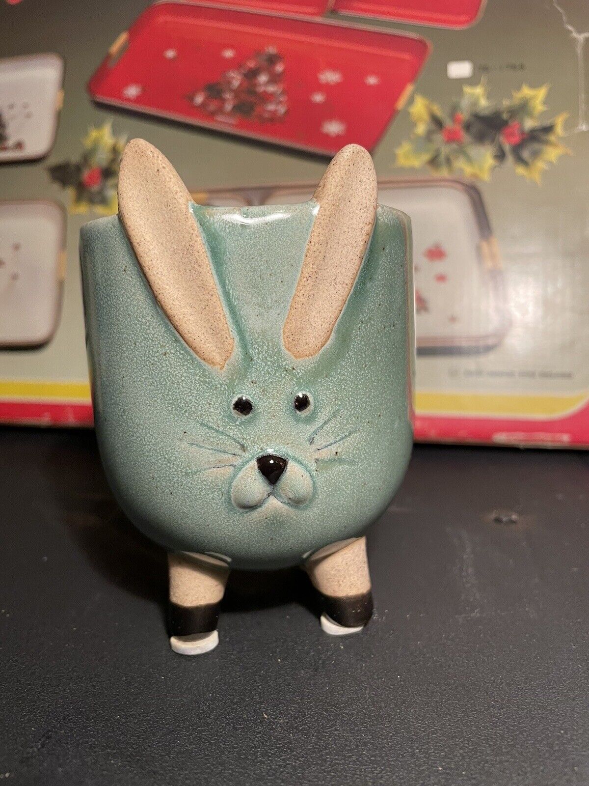 Jingles The Rabbit Ceramic Pottery Bunny Succulent Planter
