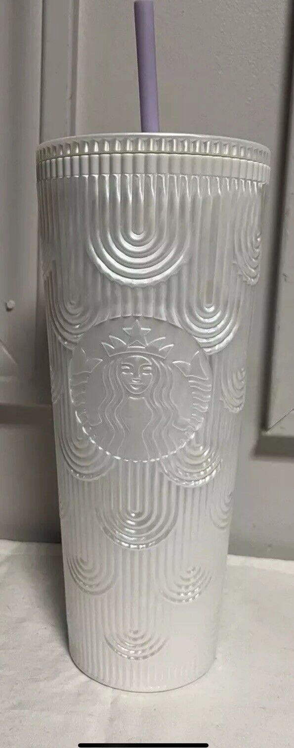 Starbucks 2023 Spring White Mermaid Cold Cup Tumbler 24oz BRAND NEW