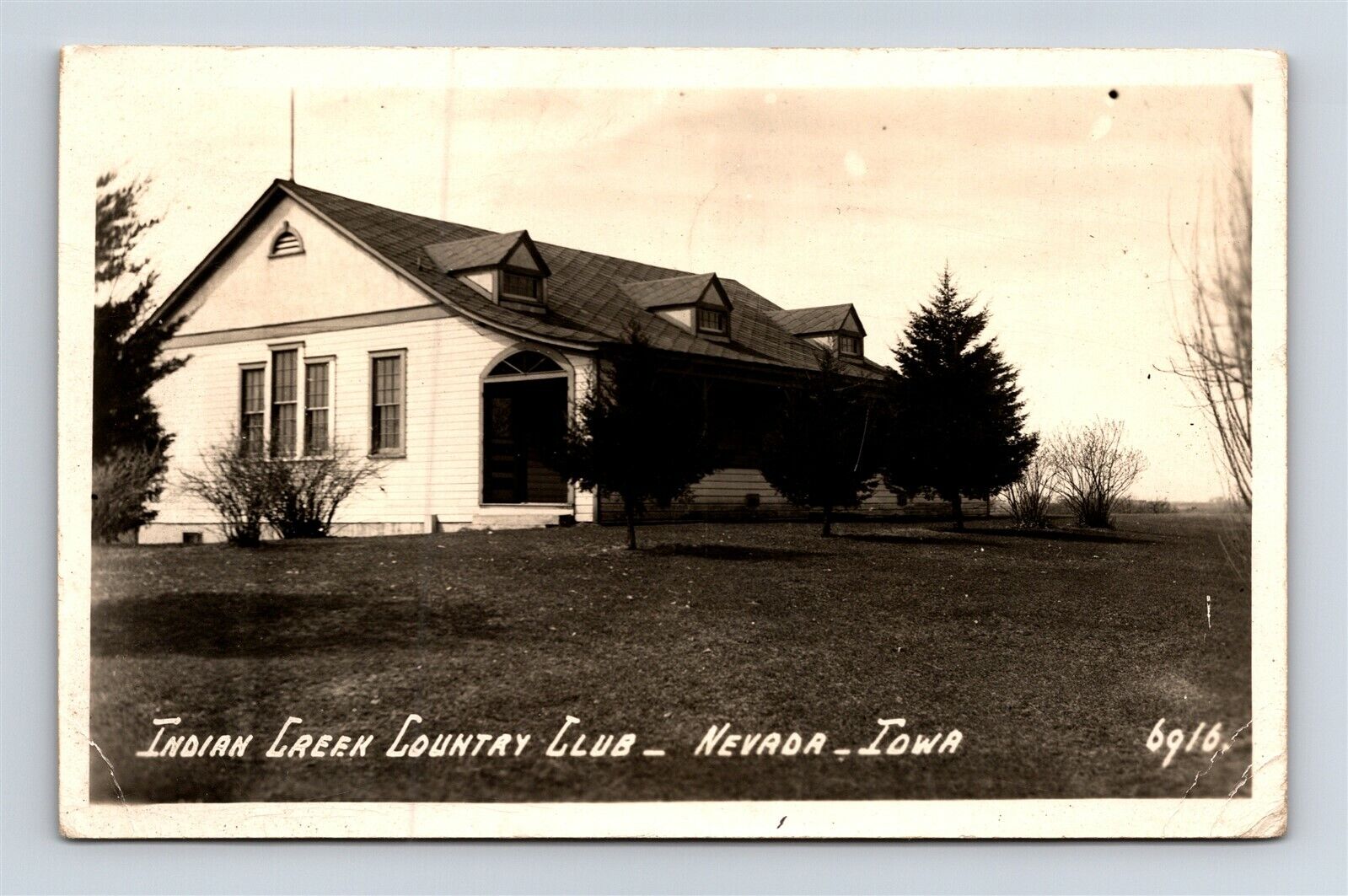 Postcard IA Nevada Iowa Indian Creek Country Club RPPC Real Photo AN12