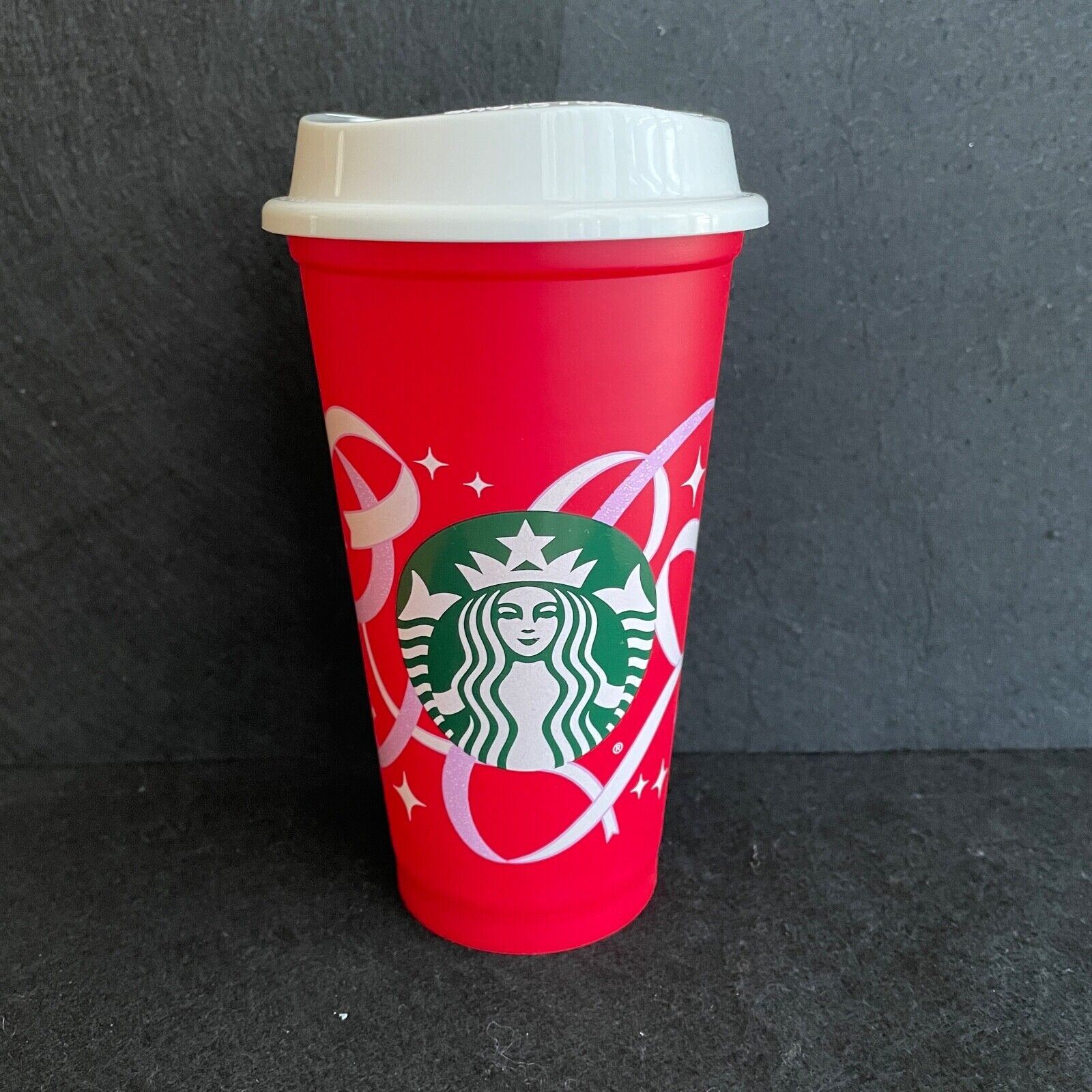 Starbucks 50th Anniversary Red Reusable Cup & Lid 2021 Holiday