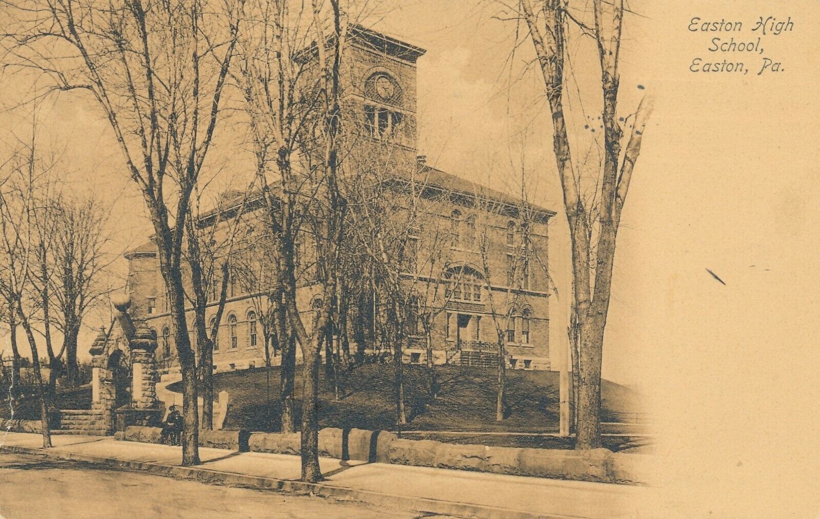 EASTON PA – Easton High School – udb – mailed 1909