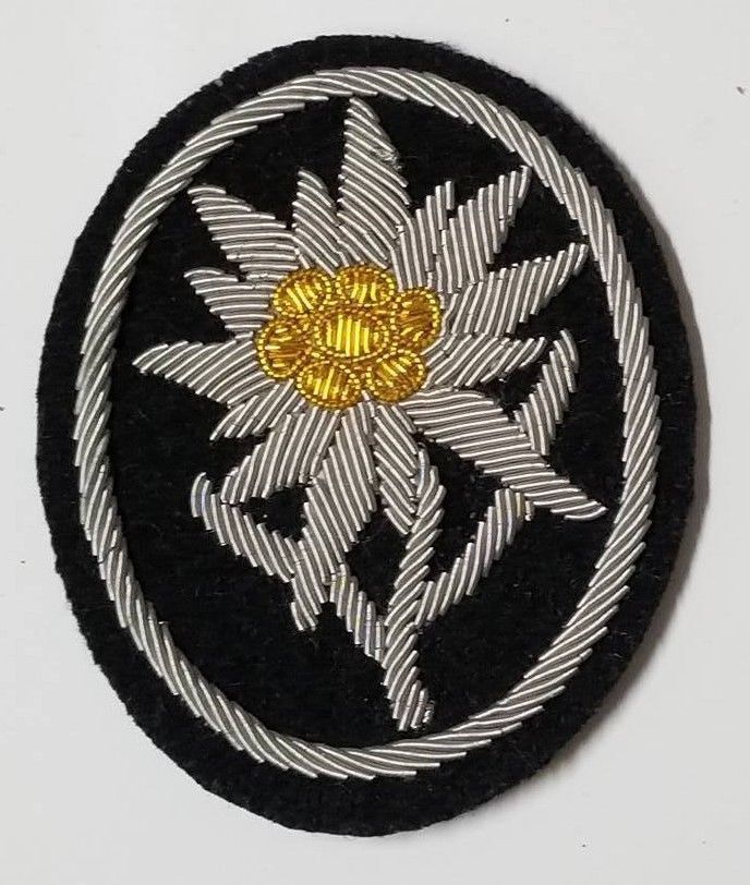WWI WW2 German Elite Edelweiss flower patch uniform insignia Mountain climbers