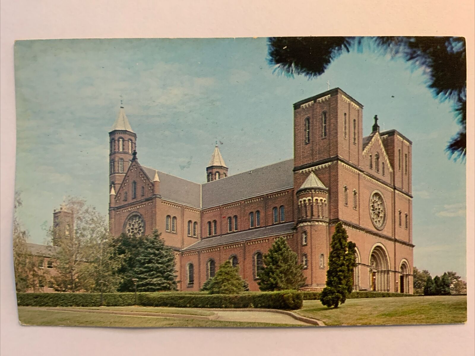 st. vincent college latrobe pennsylvania archabbey basilica postcard