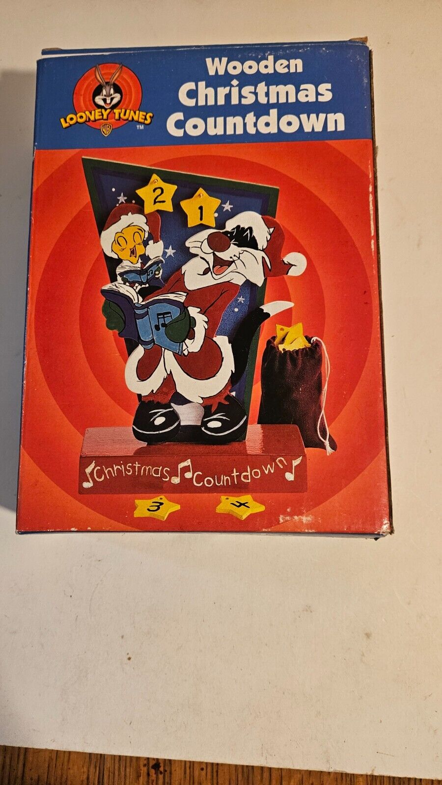 looney tunes wooden christmas countdown new old stock