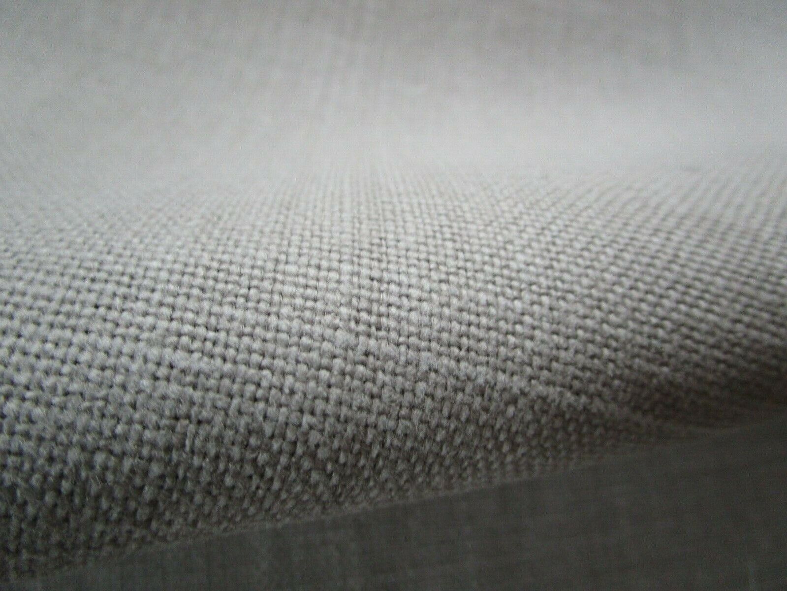 Gray High End  Decorators 100% Linen Fabric color FOG BTYARD