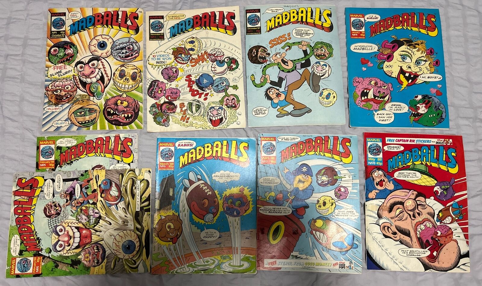 Madballs Marvel Comics UK Issues 1-8 1987/88 Buy all, some, individuals. MSG ME.