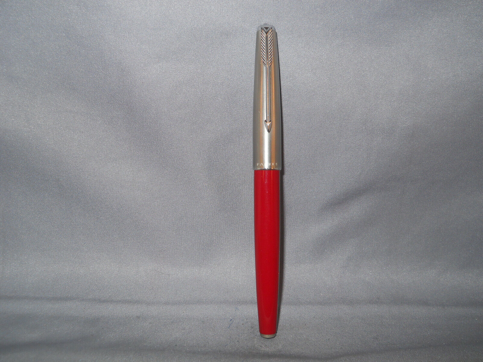 Parker Vintage 61 Chrome Cap Red Rage Fountain Pen--uninked--medium