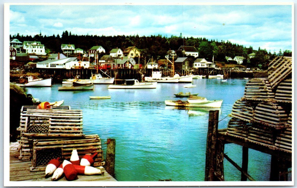 Postcard - A Typical Maine Village