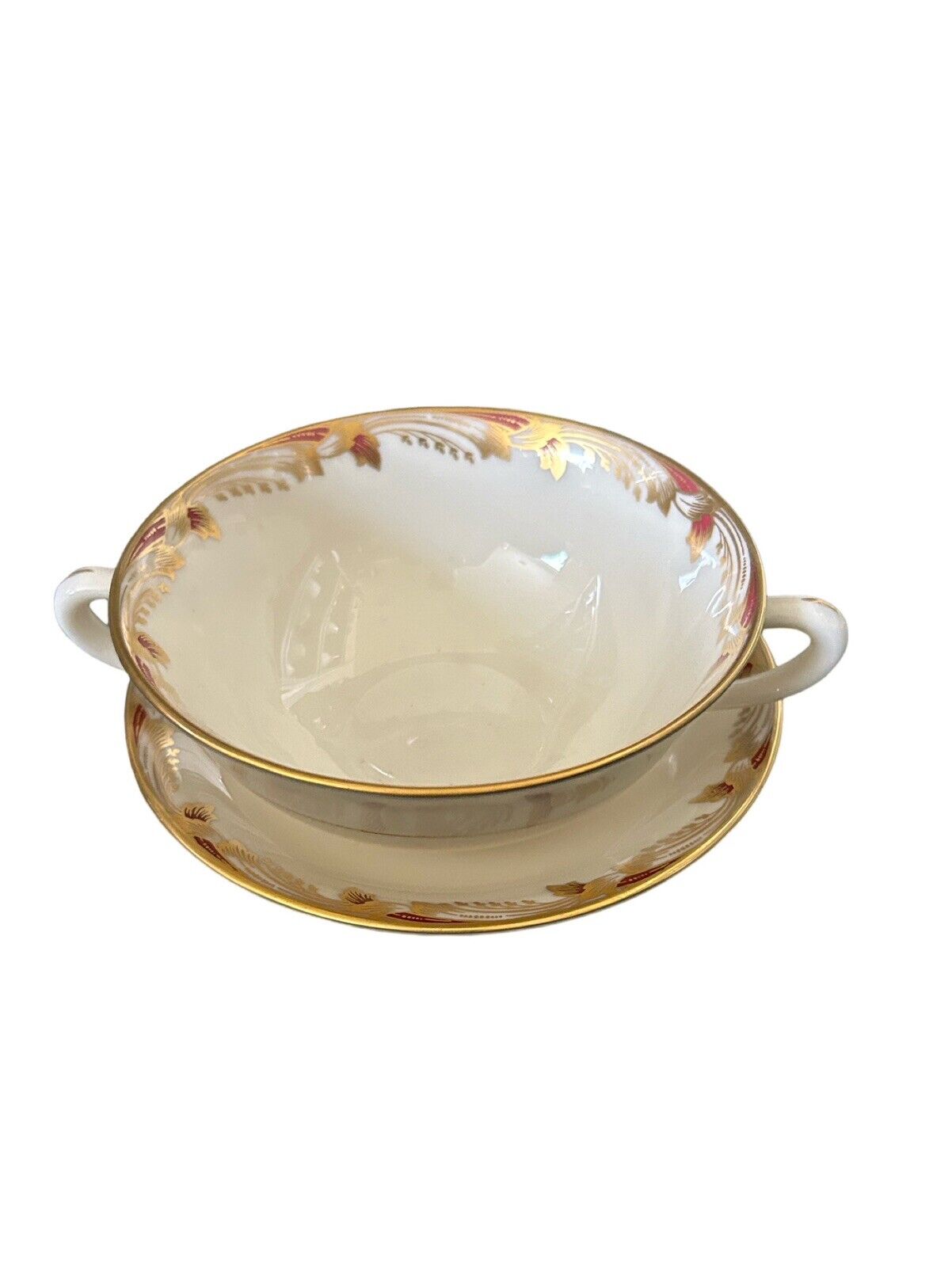 Vintage Lenox Essex 2 Handle Soup Tea Cups 4.75” And Saucer 5.5” Plates Set Of 7