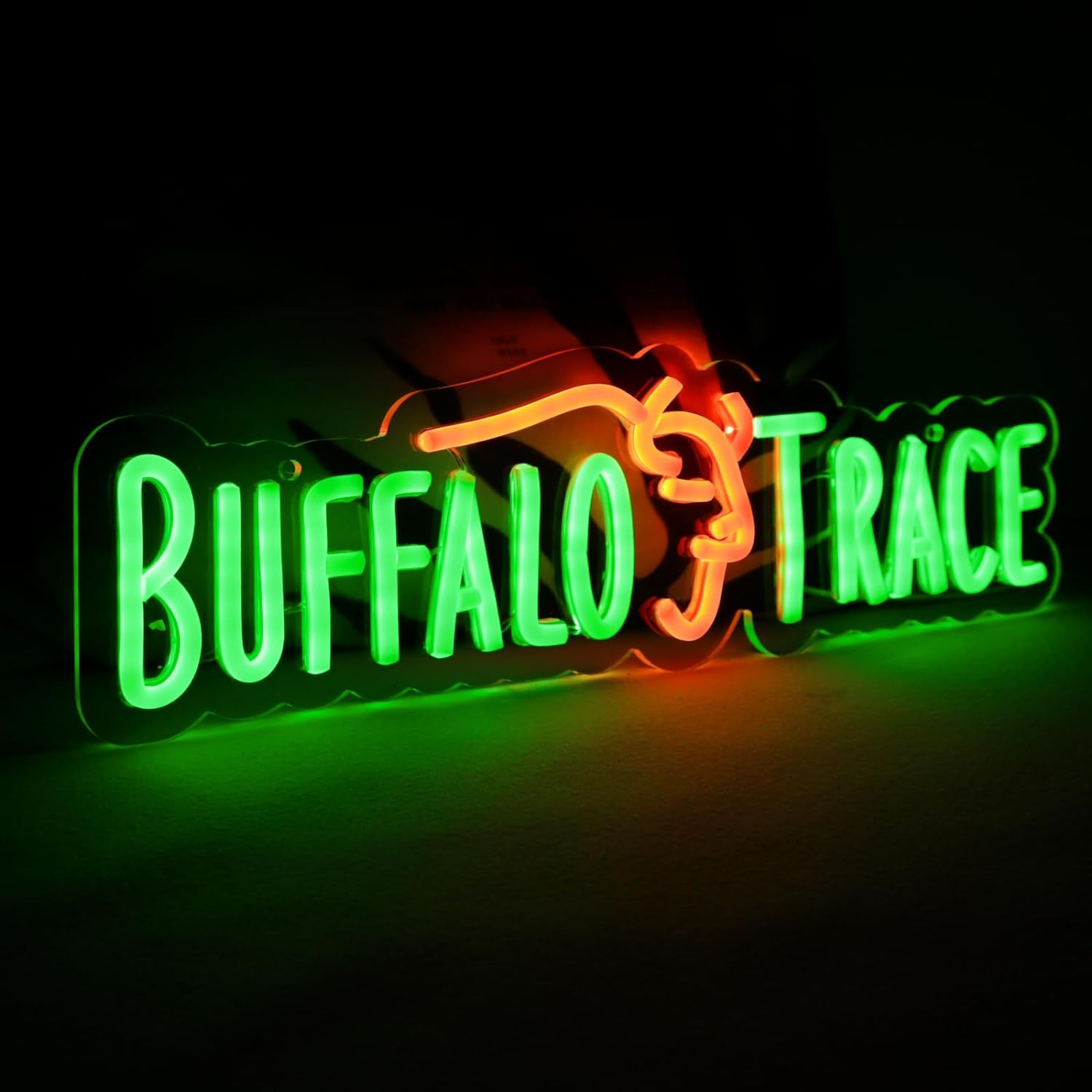 Buffalo Trace Neon Sign for Bourbon Whiskey in Bar Pub Man Cave or Party,Bright 