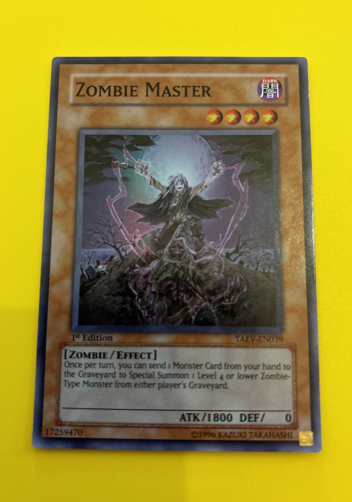 Zombie Master - TAEV-EN039 1st Edition Super Rare NM