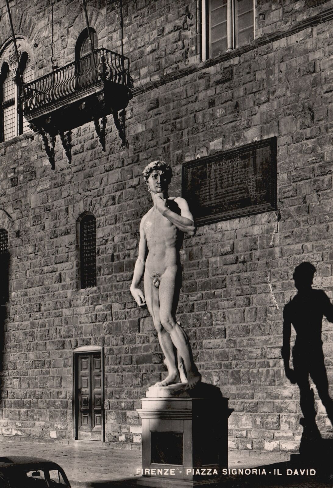 Vintage Postcard Real Photo Firenze Piazza Signoria David Seigniory Square RPPC