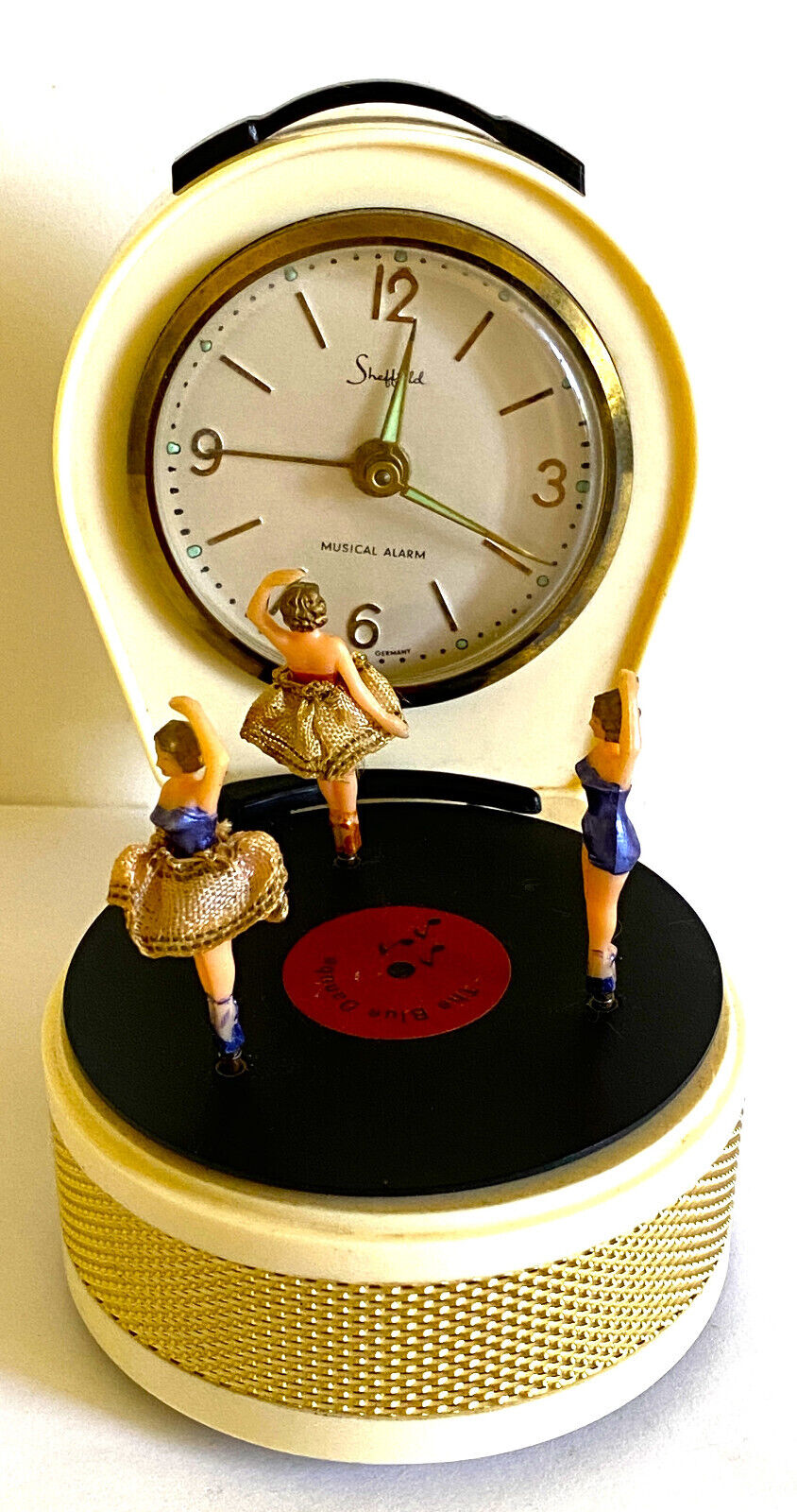 Sheffield Musical Record Player Alarm Clock Automation Dancers West Germany.