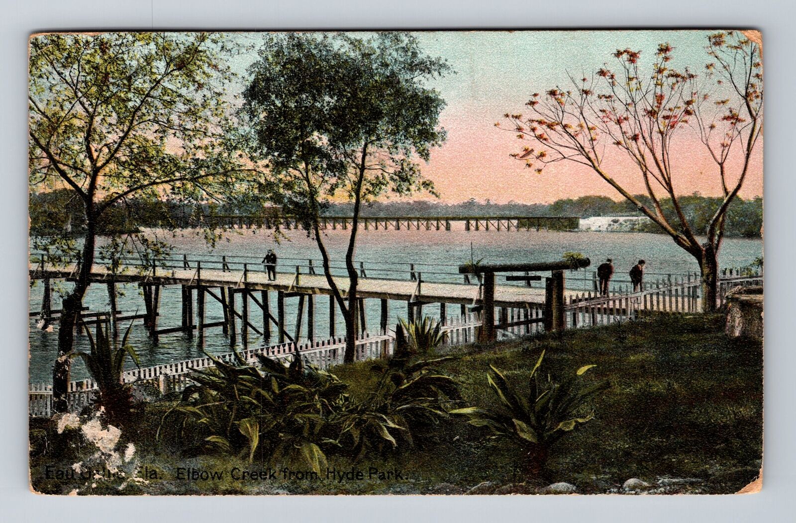 Eau Gala FL-Florida, Elbow Creek From Hyde Park, Antique, Vintage Postcard
